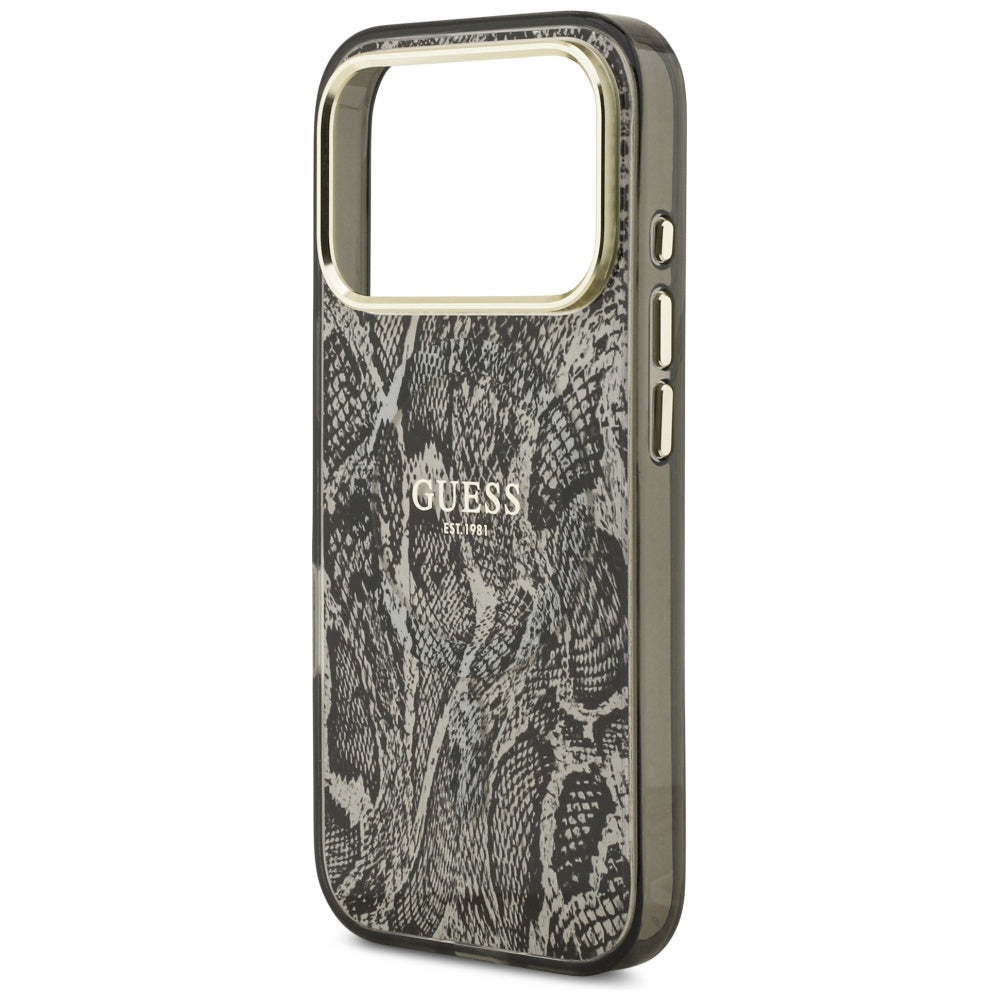 Custodia MagSafe per Apple iPhone 17 Pro, Guess, Python Pattern, Nera