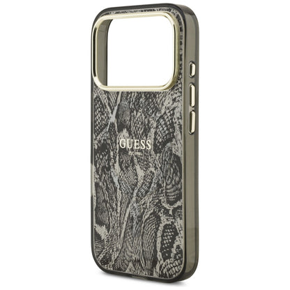 Custodia MagSafe per Apple iPhone 17 Pro, Guess, Python Pattern, Nera