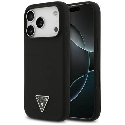 Custodia MagSafe per Apple iPhone 17 Pro, Guess, Logo Triangolo, Nera