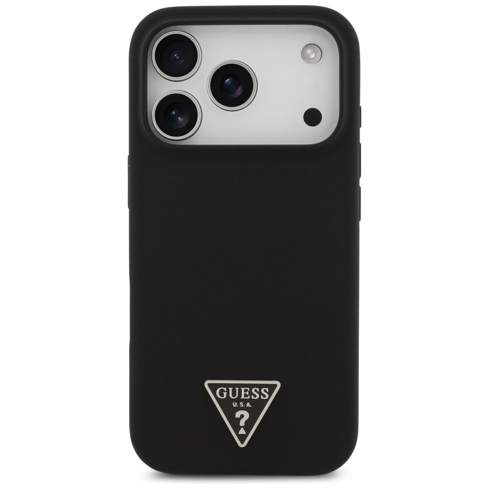 Custodia MagSafe per Apple iPhone 17 Pro, Guess, Logo Triangolo, Nera