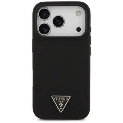 Custodia MagSafe per Apple iPhone 17 Pro, Guess, Logo Triangolo, Nera