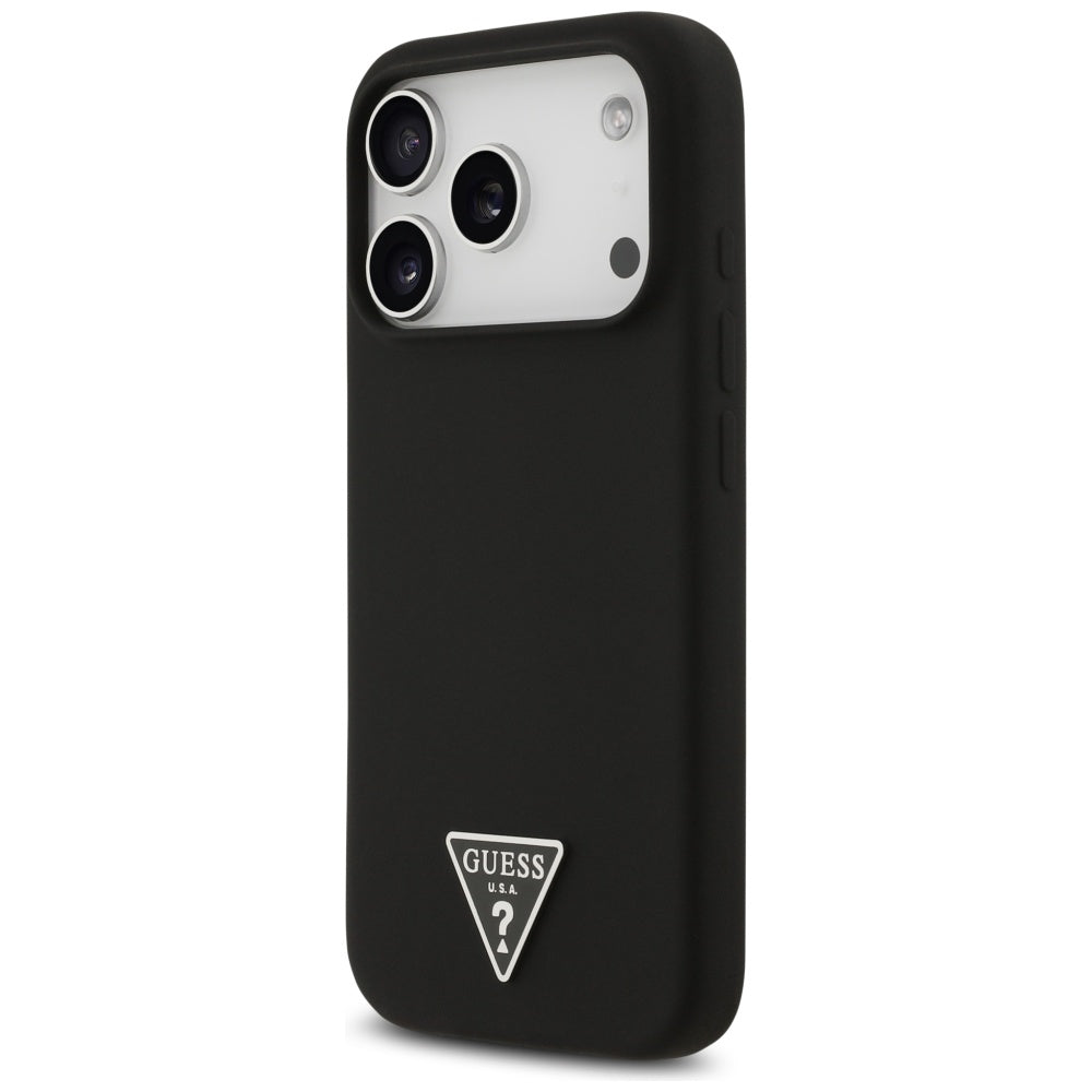 Custodia MagSafe per Apple iPhone 17 Pro, Guess, Logo Triangolo, Nera