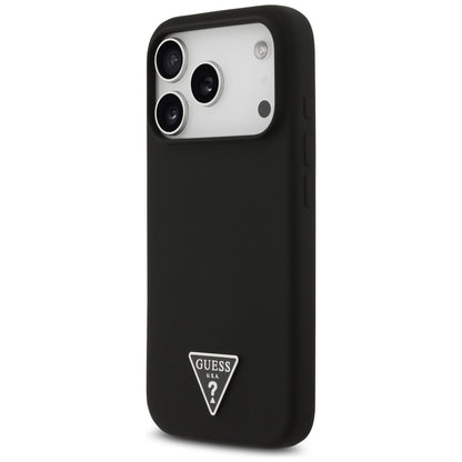 Custodia MagSafe per Apple iPhone 17 Pro, Guess, Logo Triangolo, Nera