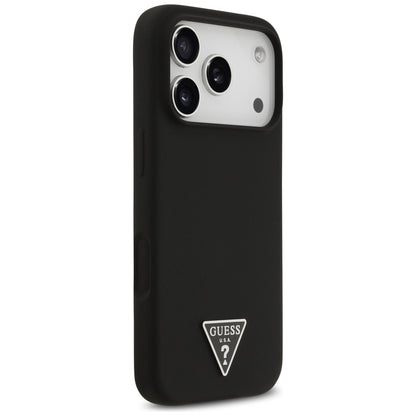 Custodia MagSafe per Apple iPhone 17 Pro, Guess, Logo Triangolo, Nera