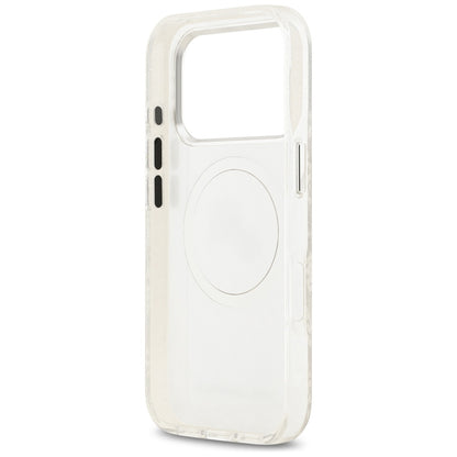 Custodia MagSafe per Apple iPhone 17 Pro, Karl Lagerfeld, Glitter Karl & Choupette Head, Bianca