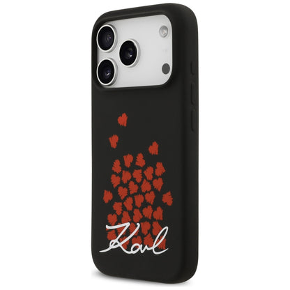 Custodia MagSafe per Apple iPhone 17 Pro, Karl Lagerfeld, logo Heart Sign, Nera
