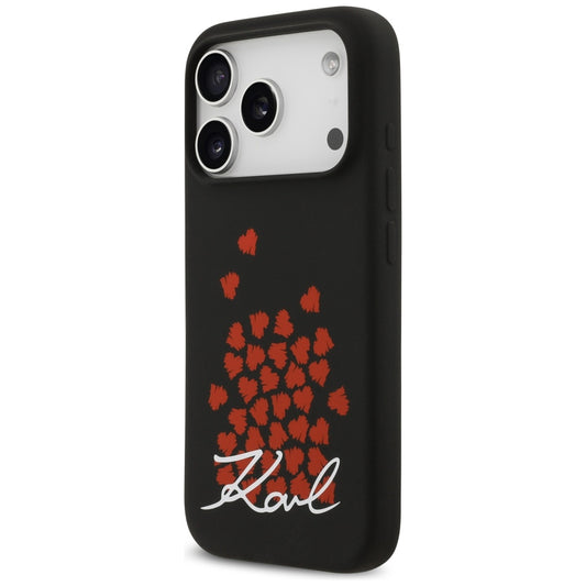 Custodia MagSafe per Apple iPhone 17 Pro, Karl Lagerfeld, logo Heart Sign, Nera