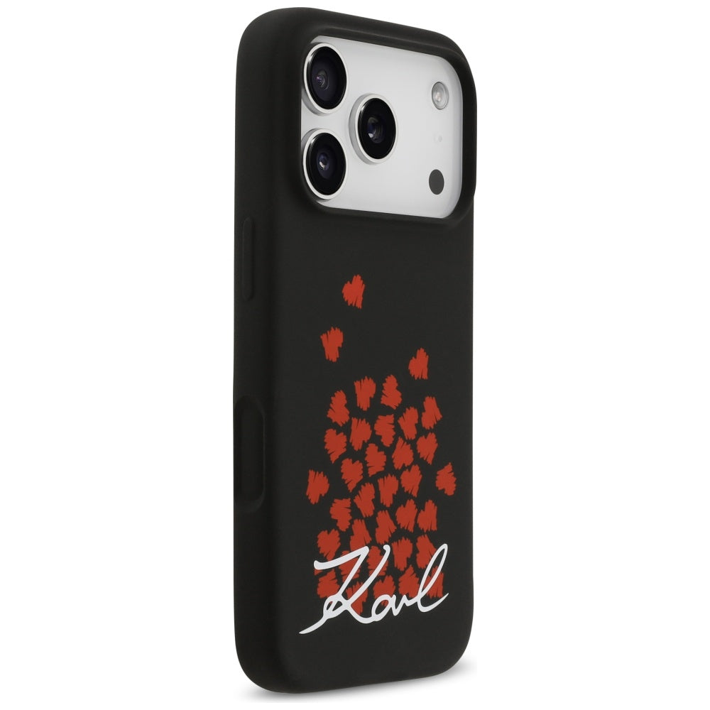 Custodia MagSafe per Apple iPhone 17 Pro, Karl Lagerfeld, logo Heart Sign, Nera