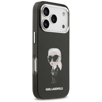 Custodia MagSafe per Apple iPhone 17 Pro, Karl Lagerfeld, IML Aquarelle Karl Ikonik, Nera