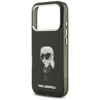 Custodia MagSafe per Apple iPhone 17 Pro, Karl Lagerfeld, IML Aquarelle Karl Ikonik, Nera