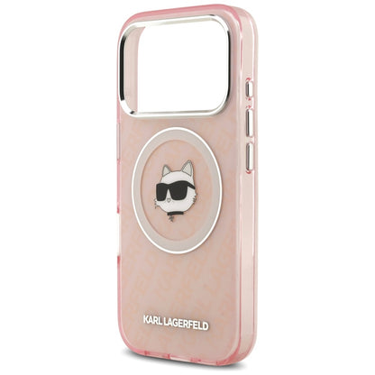 Custodia MagSafe per Apple iPhone 17 Pro, Karl Lagerfeld, IML Choupette's Head, Rosa