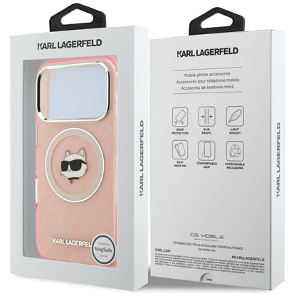 Custodia MagSafe per Apple iPhone 17 Pro, Karl Lagerfeld, IML Choupette's Head, Rosa