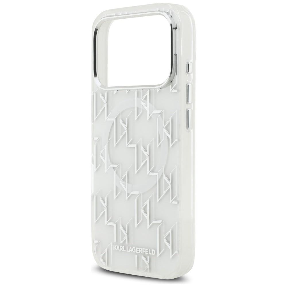 Custodia MagSafe per Apple iPhone 17 Pro, Karl Lagerfeld, IML KL Monogram, Bianca