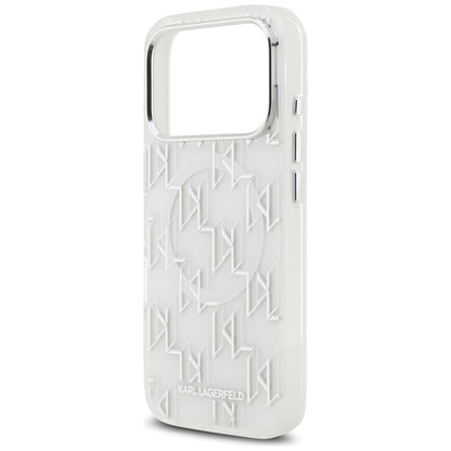 Custodia MagSafe per Apple iPhone 17 Pro, Karl Lagerfeld, IML KL Monogram, Bianca