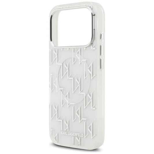 Custodia MagSafe per Apple iPhone 17 Pro, Karl Lagerfeld, IML KL Monogram, Bianca