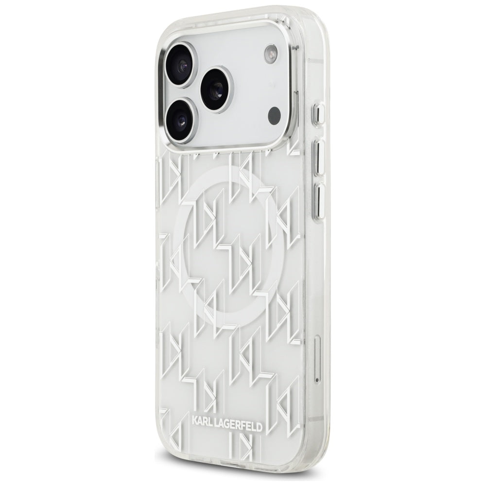 Custodia MagSafe per Apple iPhone 17 Pro, Karl Lagerfeld, IML KL Monogram, Bianca