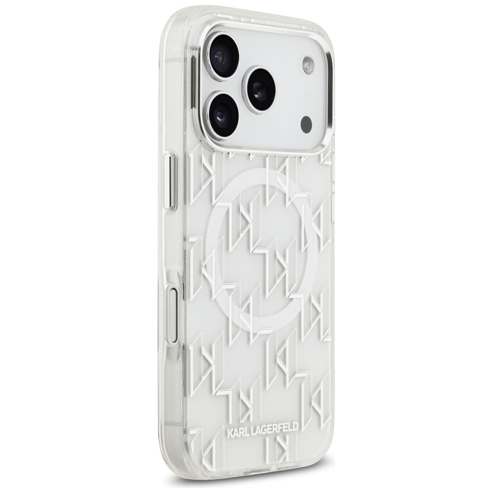 Custodia MagSafe per Apple iPhone 17 Pro, Karl Lagerfeld, IML KL Monogram, Bianca