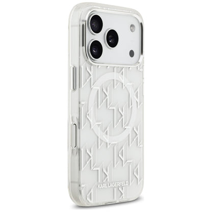Custodia MagSafe per Apple iPhone 17 Pro, Karl Lagerfeld, IML KL Monogram, Bianca