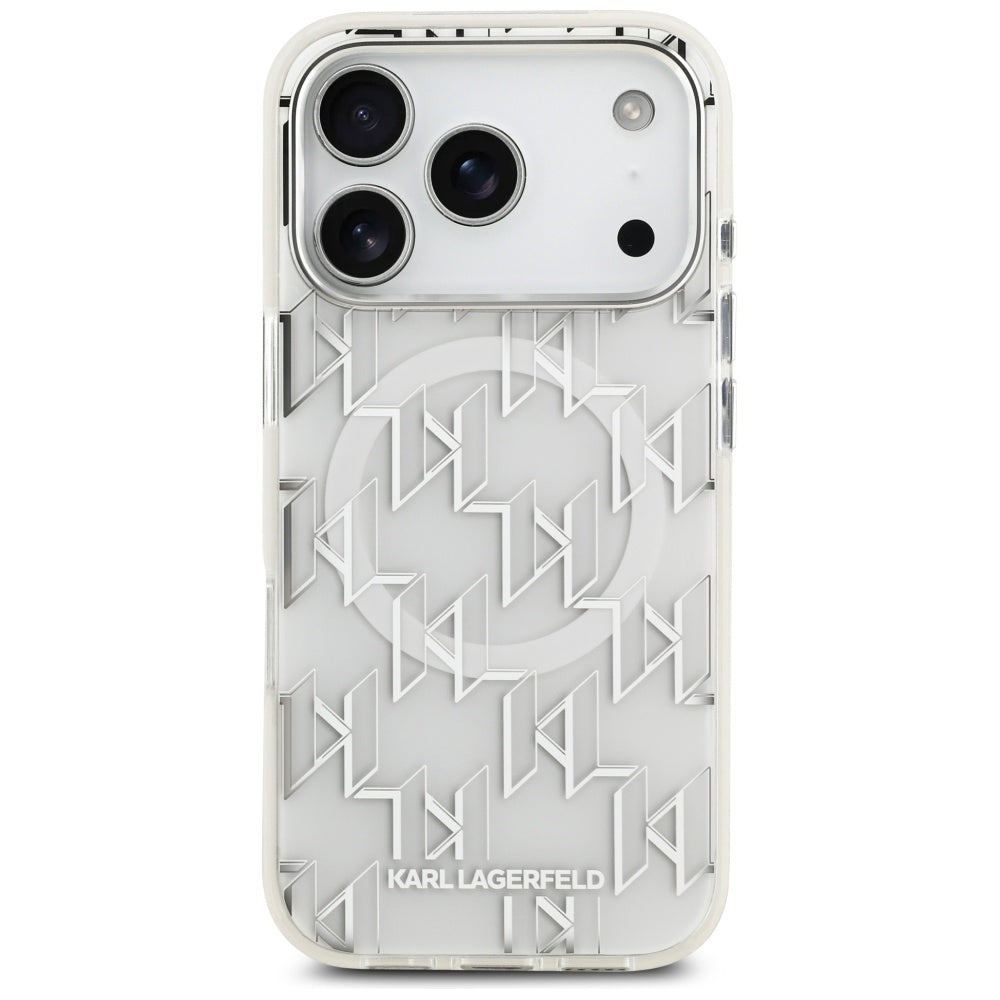 Custodia MagSafe per Apple iPhone 17 Pro, Karl Lagerfeld, IML KL Monogram, Bianca