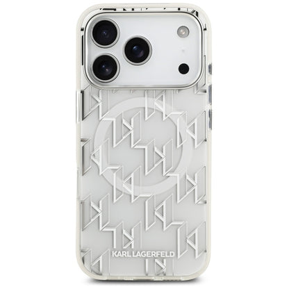 Custodia MagSafe per Apple iPhone 17 Pro, Karl Lagerfeld, IML KL Monogram, Bianca