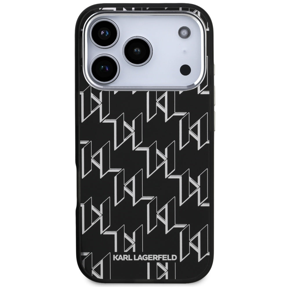 Custodia MagSafe per Apple iPhone 17 Pro, Karl Lagerfeld, IML KL Monogram, Nera
