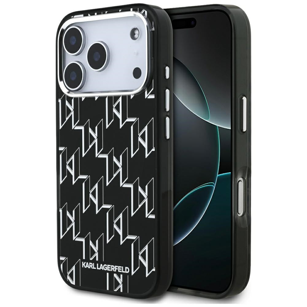Custodia MagSafe per Apple iPhone 17 Pro, Karl Lagerfeld, IML KL Monogram, Nera