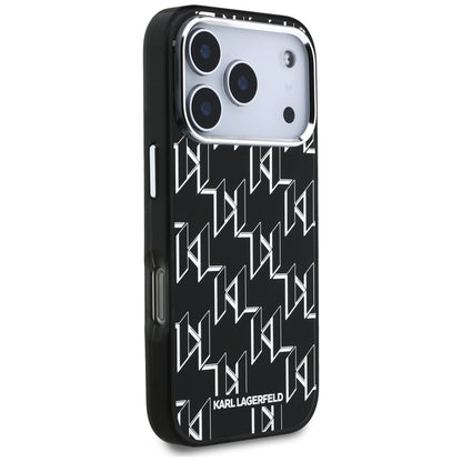 Custodia MagSafe per Apple iPhone 17 Pro, Karl Lagerfeld, IML KL Monogram, Nera