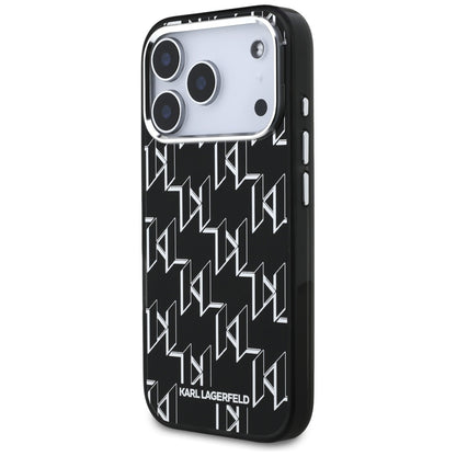 Custodia MagSafe per Apple iPhone 17 Pro, Karl Lagerfeld, IML KL Monogram, Nera