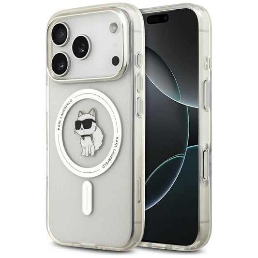 MagSafe Case for Apple iPhone 17 Pro, Karl Lagerfeld, IML Choupette Logo, Transparent