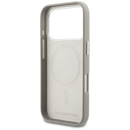 Custodia MagSafe per Apple iPhone 17 Pro, Karl Lagerfeld, Karl Head Logo, Grigio