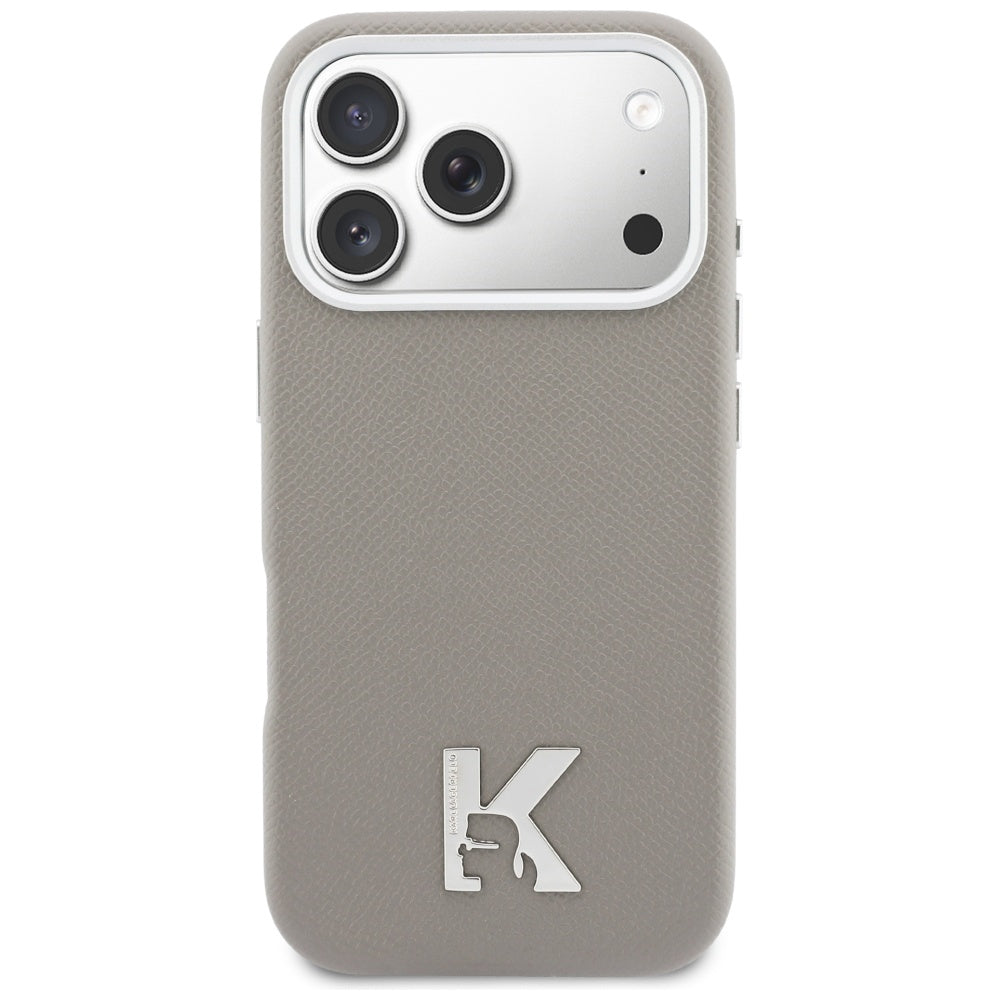 Custodia MagSafe per Apple iPhone 17 Pro, Karl Lagerfeld, Karl Head Logo, Grigio