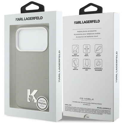 Custodia MagSafe per Apple iPhone 17 Pro, Karl Lagerfeld, Karl Head Logo, Grigio