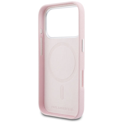 Custodia MagSafe per Apple iPhone 17 Pro, Karl Lagerfeld, Karl Head Logo, Rosa