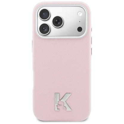 Custodia MagSafe per Apple iPhone 17 Pro, Karl Lagerfeld, Karl Head Logo, Rosa