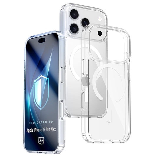 Custodia MagSafe per Apple iPhone 17 Pro Max, 3MK, Armor MagCase, Trasparente