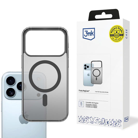 Custodia MagSafe per Apple iPhone 17 Pro Max, 3MK, Frosty MagCase, Nera