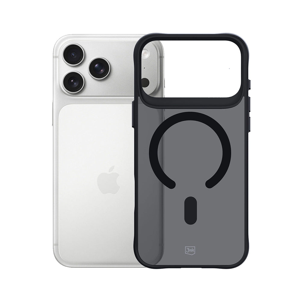 Custodia MagSafe per Apple iPhone 17 Pro Max, 3MK, Smoke MagCase, Nera