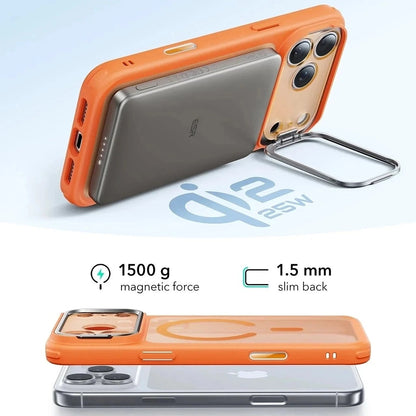 MagSafe Case for Apple iPhone 17 Pro Max, ESR, Classic Hybrid Kickstand, Satin Orange