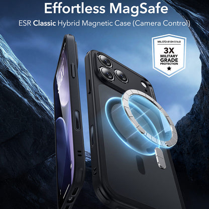 Custodia MagSafe per Apple iPhone 17 Pro Max, ESR, Classic Hybrid, Nera Satinata