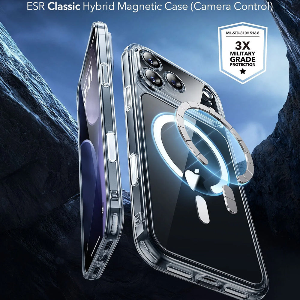 Custodia MagSafe per Apple iPhone 17 Pro Max, ESR, Classic Hybrid, Trasparente