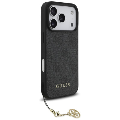 Custodia MagSafe per Apple iPhone 17 Pro Max, Guess, 4G Charm Cradle, Nera