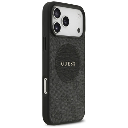 Custodia MagSafe per Apple iPhone 17 Pro Max, Guess, 4G Circle Classic Logo, Nera