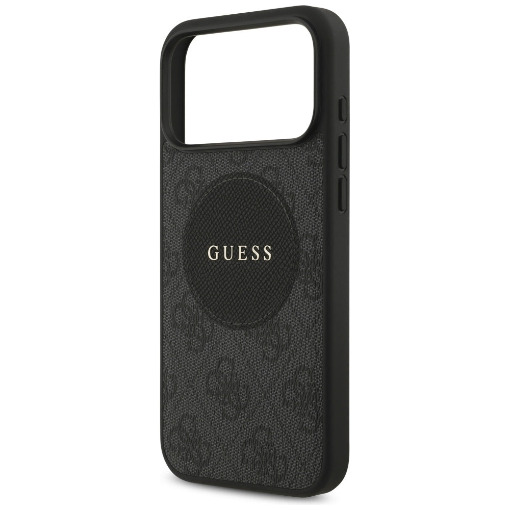 Custodia MagSafe per Apple iPhone 17 Pro Max, Guess, 4G Circle Classic Logo, Nera