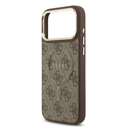 Custodia MagSafe per Apple iPhone 17 Pro Max, Guess, 4G Classic, Marrone