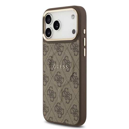 Custodia MagSafe per Apple iPhone 17 Pro Max, Guess, 4G Classic, Marrone