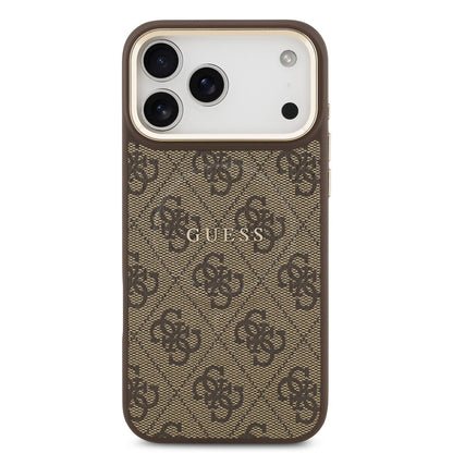 Custodia MagSafe per Apple iPhone 17 Pro Max, Guess, 4G Classic, Marrone