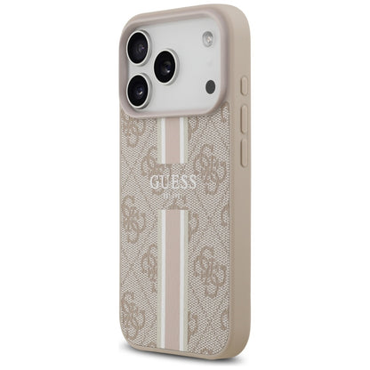 Custodia MagSafe per Apple iPhone 17 Pro Max, Guess, 4G Printed Stripes, Rosa