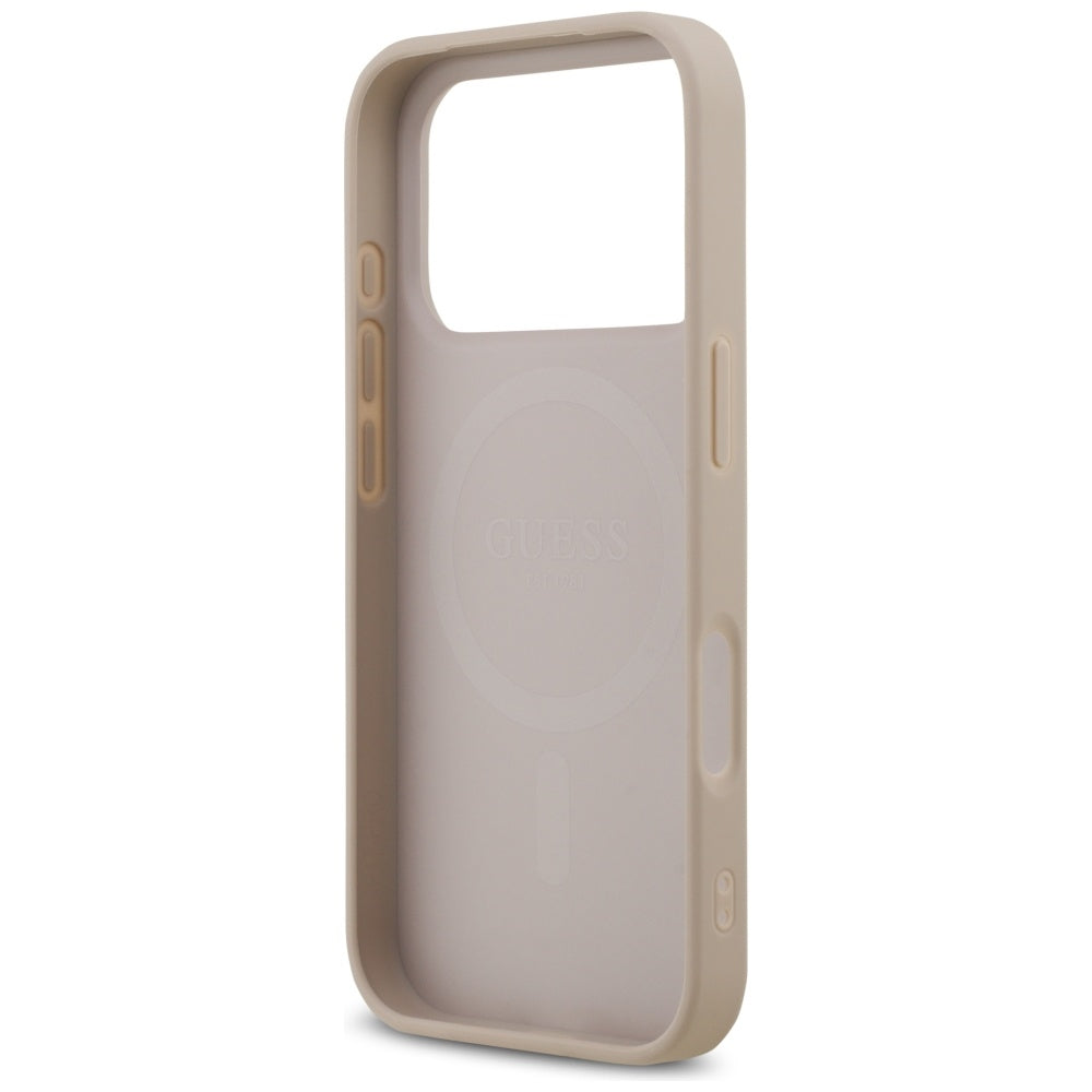 Custodia MagSafe per Apple iPhone 17 Pro Max, Guess, 4G Printed Stripes, Rosa