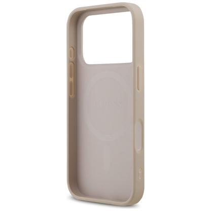 Custodia MagSafe per Apple iPhone 17 Pro Max, Guess, 4G Printed Stripes, Rosa