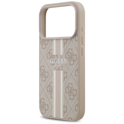 Custodia MagSafe per Apple iPhone 17 Pro Max, Guess, 4G Printed Stripes, Rosa